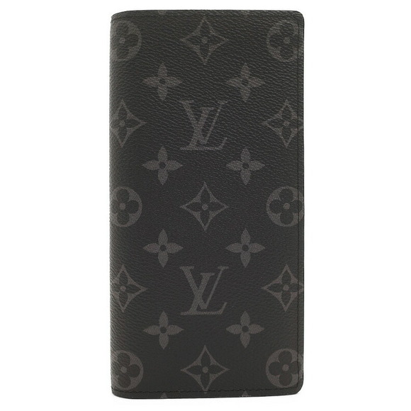 Louis Vuitton Brazza Long Black Bifold Portefeuille Eclipse Wallet - Picture 1 of 5